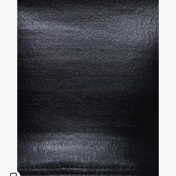 NWOT Undershirt Metallic Liquid Mock Neck Turtleneck Long Sleeve Crop Trendy Top - Picture 5 of 5